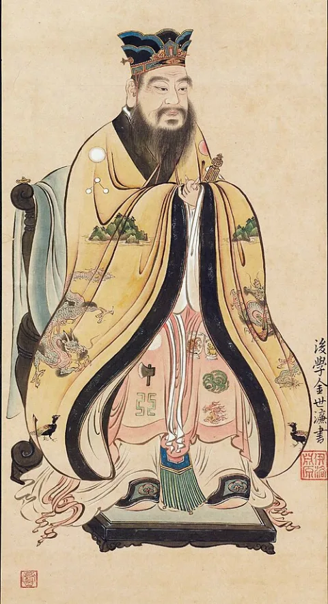 狩野山雪于 1632 年所绘孔子像
